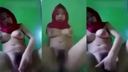 Jilbab Merah Menggoda, Bergairah Membara Ingin Bercinta