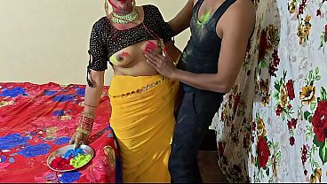Dever Bhabhi Main Holi Ke Rang Mein Chudai Ki Raat, Hindi Audio Jor Se